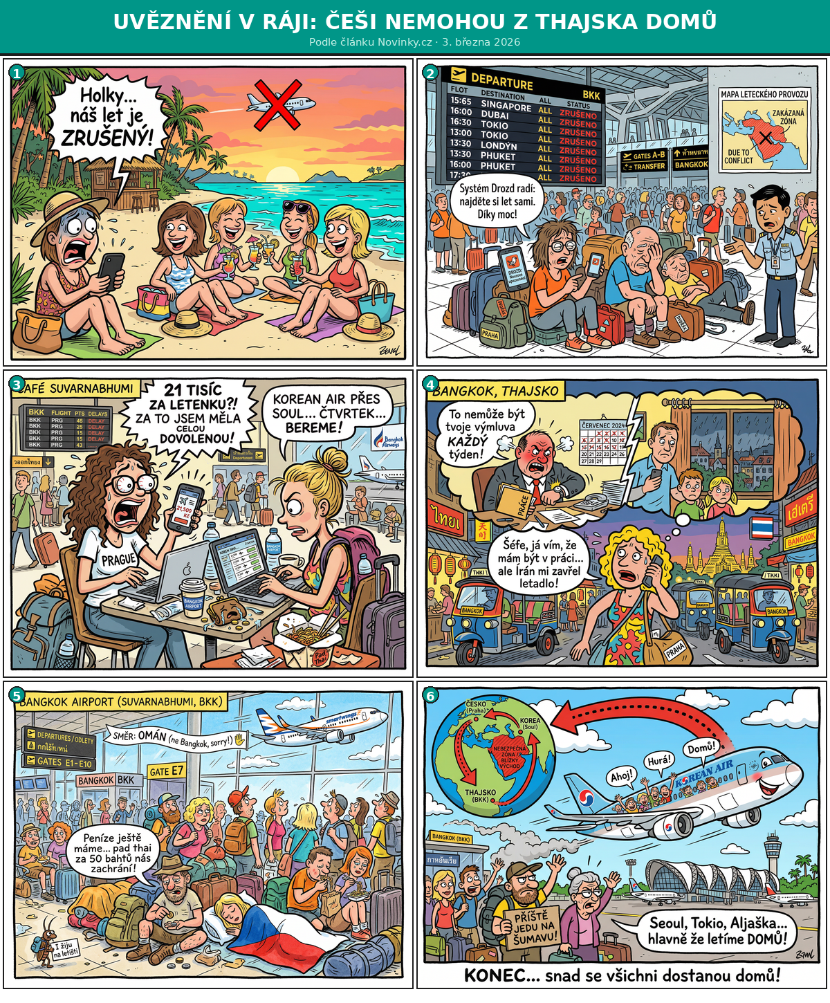 Uvěznění v ráji: češi nemohou z Thajska zpátky domů